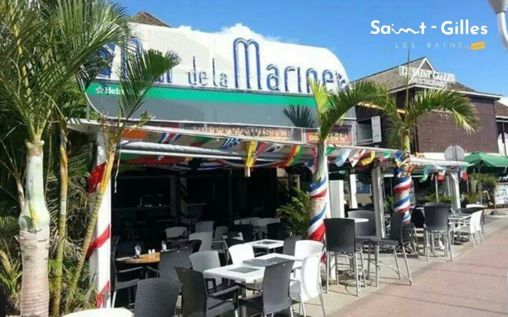 Façade : Bar de la Marine, restaurant à Saint-Gilles Les Bains