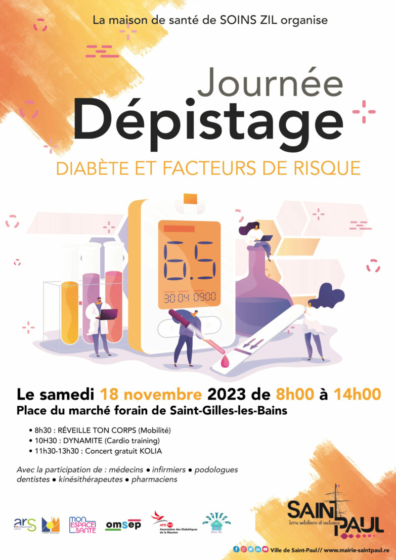 C'est la journée dépistage du diabète à Saint Gilles les Bains.