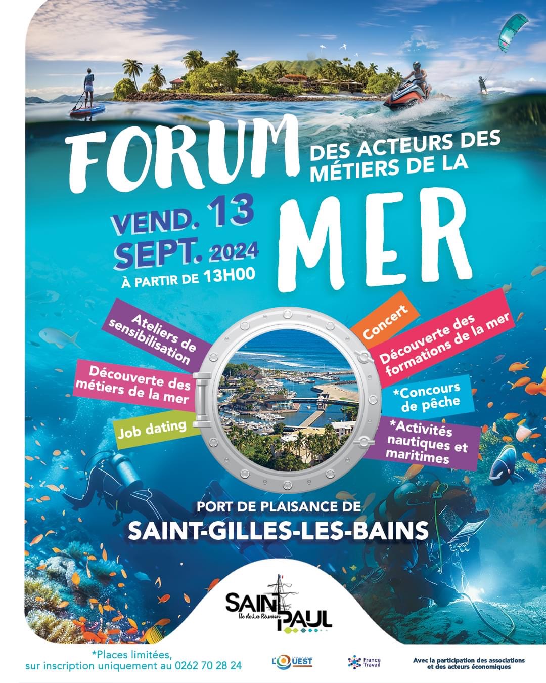 Forum des acteurs des métiers de la mer à Saint-Gilles les Bains.