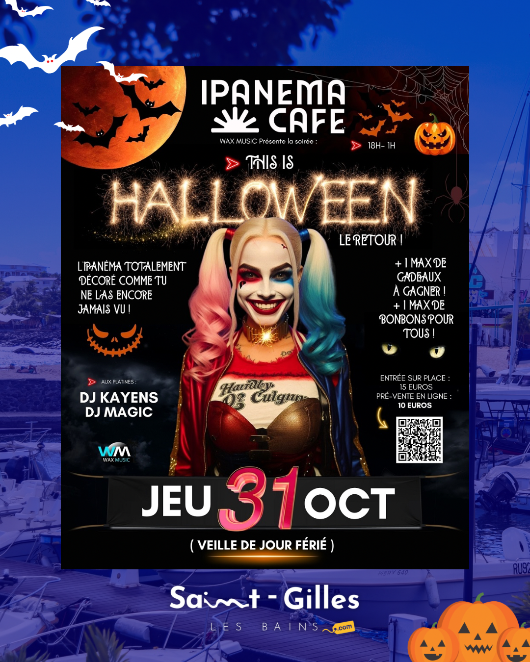 Halloween à l'Ipanema Café de Saint-Gilles les Bains